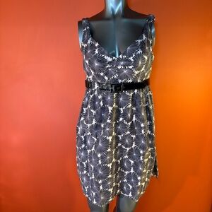 Milly Black & White Starburst Mini Dress